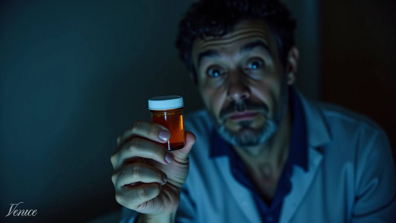 man holding a pill bottle, zolpidem addiction